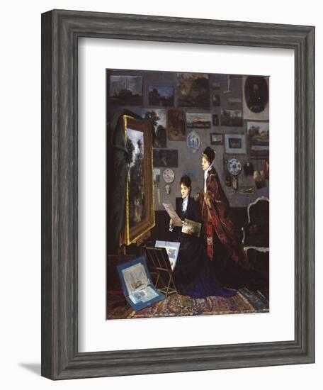 In the Studio-Alfred Stevens-Framed Giclee Print