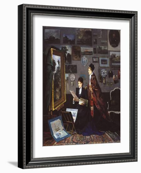 In the Studio-Alfred Stevens-Framed Giclee Print