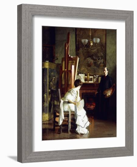 In the Studio-William McGregor Paxton-Framed Giclee Print