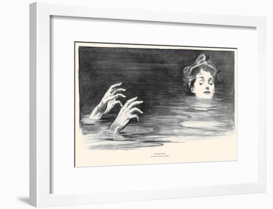 In the Swim-Charles Dana Gibson-Framed Art Print