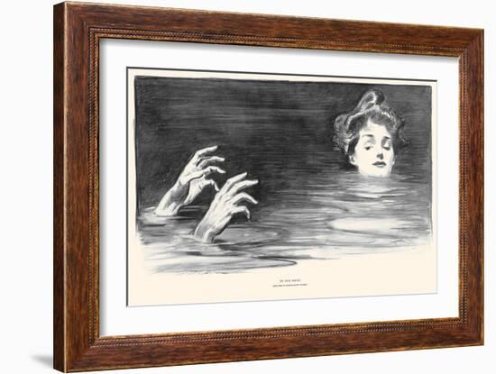 In the Swim-Charles Dana Gibson-Framed Art Print