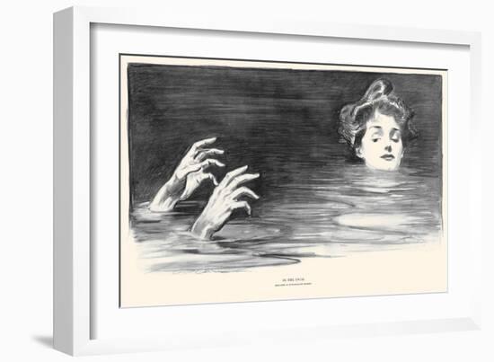 In the Swim-Charles Dana Gibson-Framed Art Print