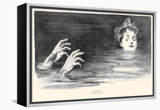 In the Swim-Charles Dana Gibson-Framed Stretched Canvas