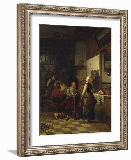 In the Tavern, 1876-Eugène Boudin-Framed Giclee Print