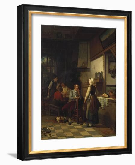 In the Tavern, 1876-Eugène Boudin-Framed Giclee Print