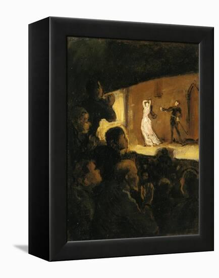 In the Theatre, 1860-64-Honore Daumier-Framed Premier Image Canvas