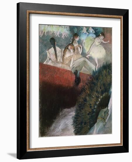 In the Theatre-Edgar Degas-Framed Giclee Print