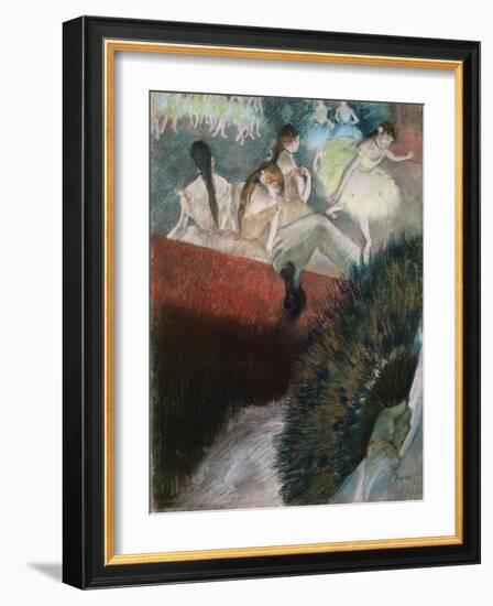 In the Theatre-Edgar Degas-Framed Giclee Print