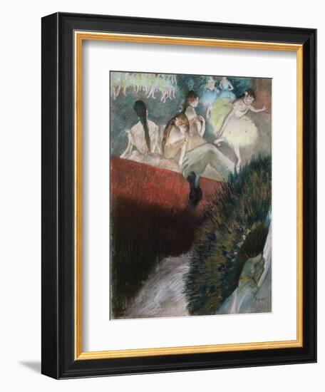 In the Theatre-Edgar Degas-Framed Giclee Print