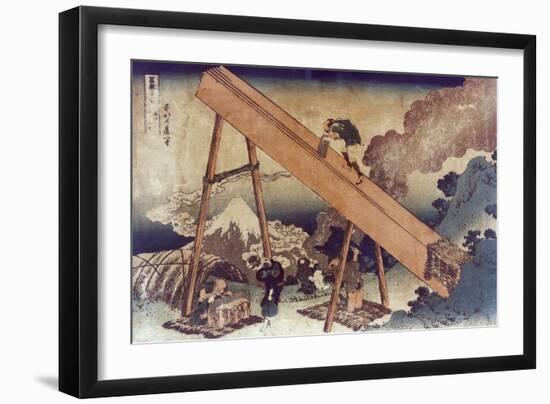 In the Totomi Mountains, Japanese Wood-Cut Print-Lantern Press-Framed Art Print