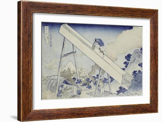 In the Totomi Mountains-Katsushika Hokusai-Framed Giclee Print