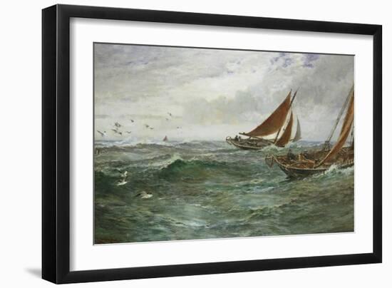 In the Track of the Trawlers-Charles Napier Hemy-Framed Giclee Print