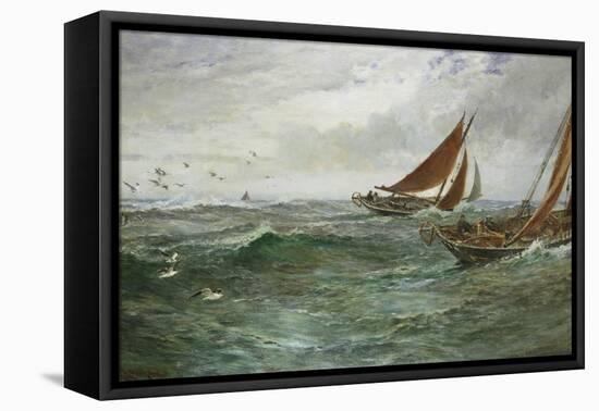 In the Track of the Trawlers-Charles Napier Hemy-Framed Premier Image Canvas