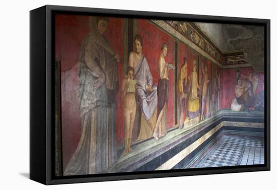 In the Triclinium, Villa Dei Misteri, Pompeii, Campania, Italy-Oliviero Olivieri-Framed Premier Image Canvas