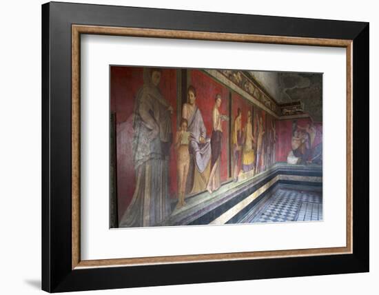 In the Triclinium, Villa Dei Misteri, Pompeii, Campania, Italy-Oliviero Olivieri-Framed Photographic Print