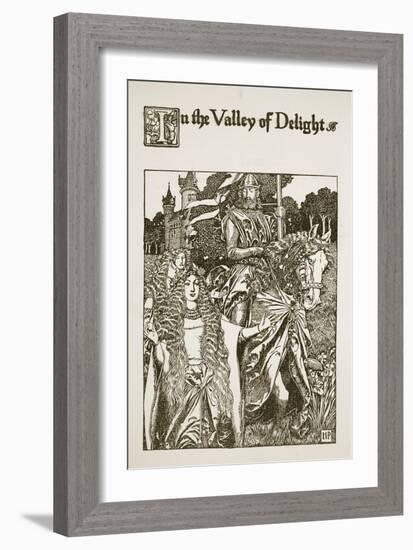 In the Valley of Delight, illustration from 'The Story of King Arthur and his Knights', 1903-Howard Pyle-Framed Giclee Print