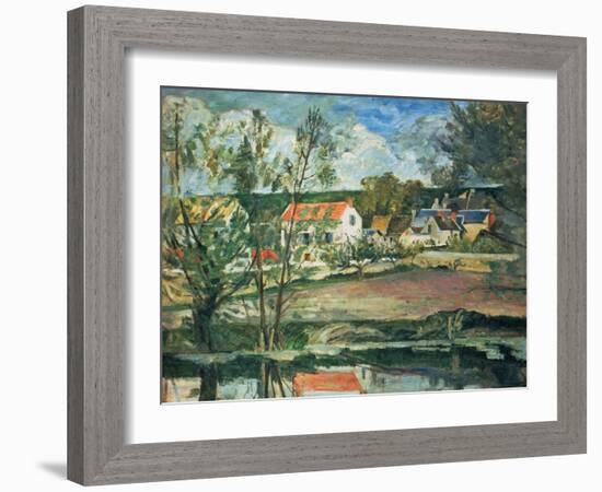 In the Valley of the Oise River , 1873/1875-Paul Cézanne-Framed Giclee Print