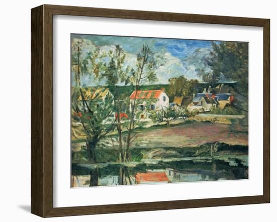 In the Valley of the Oise River , 1873/1875-Paul Cézanne-Framed Giclee Print