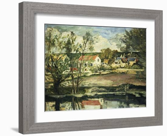 In the Valley of the Oise-Paul Cézanne-Framed Giclee Print