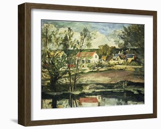 In the Valley of the Oise-Paul Cézanne-Framed Giclee Print