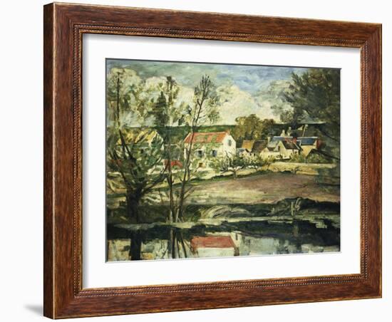 In the Valley of the Oise-Paul Cézanne-Framed Giclee Print