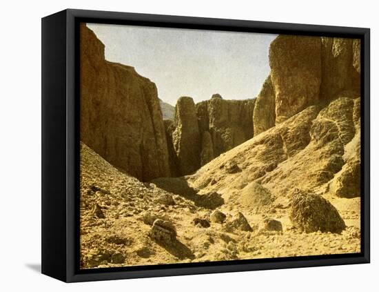 In the valley of the royal tombs, Egypt-English Photographer-Framed Premier Image Canvas