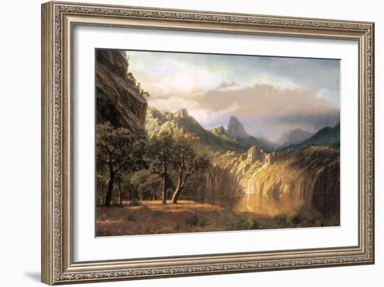 In the Valley-Albert Bierstadt-Framed Art Print