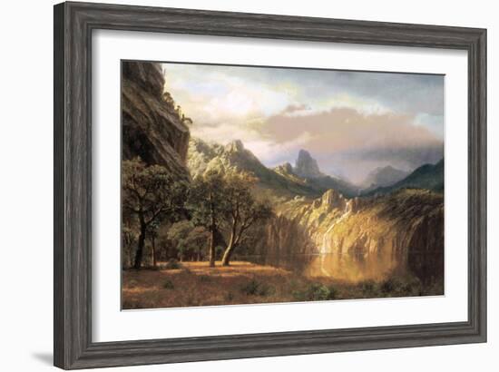 In the Valley-Albert Bierstadt-Framed Art Print