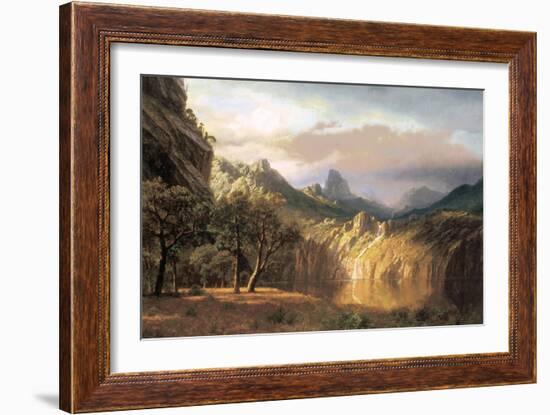 In the Valley-Albert Bierstadt-Framed Art Print