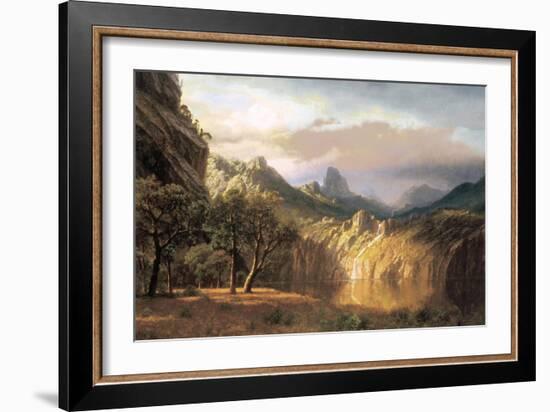 In the Valley-Albert Bierstadt-Framed Art Print