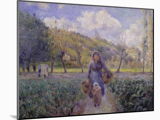 In the Vegetable Garden, 1881-Camille Pissarro-Mounted Giclee Print