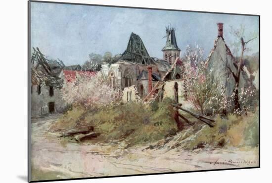 In the Village of Craonnelle, 9th May 1917, 1917-Francois Flameng-Mounted Giclee Print