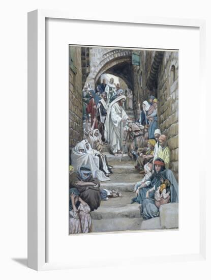 In the Villages the Sick Were Brought Unto Him, Illustration for 'The Life of Christ', C.1886-94-James Tissot-Framed Giclee Print