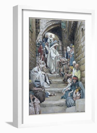 In the Villages the Sick Were Brought Unto Him, Illustration for 'The Life of Christ', C.1886-94-James Tissot-Framed Giclee Print