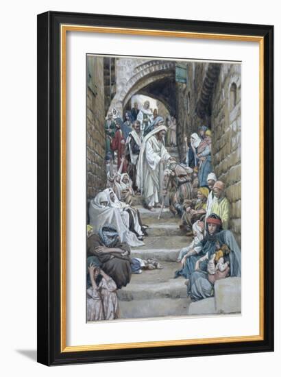 In the Villages the Sick Were Brought Unto Him, Illustration for 'The Life of Christ', C.1886-94-James Tissot-Framed Giclee Print