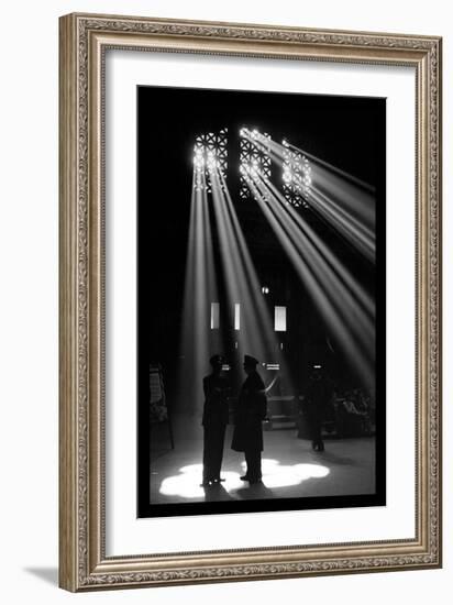 In the Waiting Room of Union Station, Chicago-Jack Delano-Framed Art Print