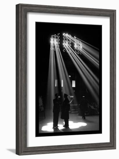 In the Waiting Room of Union Station, Chicago-Jack Delano-Framed Art Print