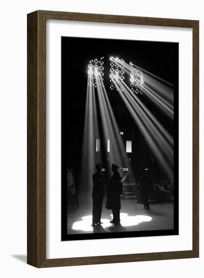 In the Waiting Room of Union Station, Chicago-Jack Delano-Framed Art Print