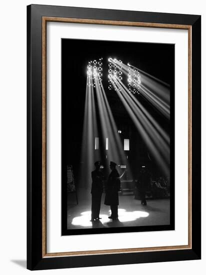 In the Waiting Room of Union Station, Chicago-Jack Delano-Framed Art Print