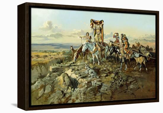 In the Wake of the Hunters, 1896-Charles Marion Russell-Framed Premier Image Canvas