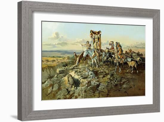 In the Wake of the Hunters, 1896-Charles Marion Russell-Framed Giclee Print