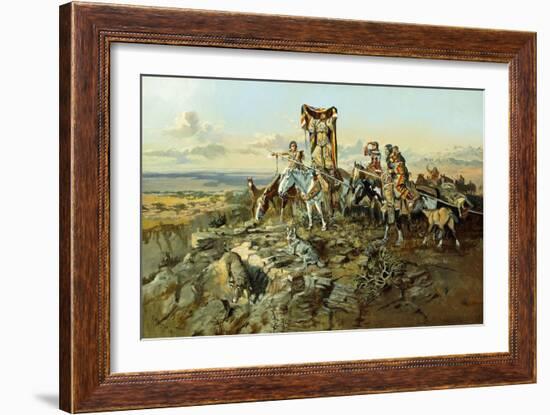 In the Wake of the Hunters, 1896-Charles Marion Russell-Framed Giclee Print