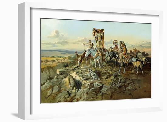 In the Wake of the Hunters, 1896-Charles Marion Russell-Framed Giclee Print