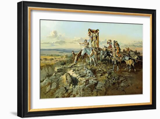 In the Wake of the Hunters, 1896-Charles Marion Russell-Framed Giclee Print