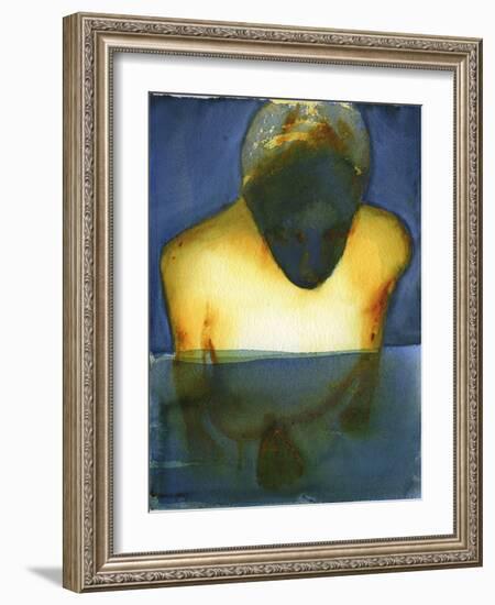 In the Water, 2021 (W/C on Arches)-Graham Dean-Framed Giclee Print