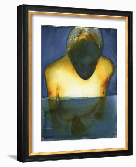 In the Water, 2021 (W/C on Arches)-Graham Dean-Framed Giclee Print