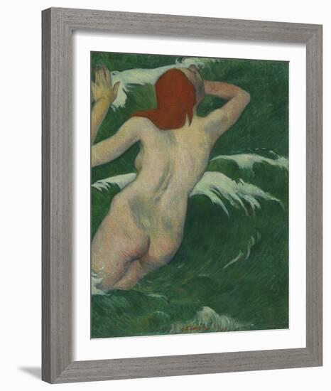 In The Waves (Dans Les Vagues)-Paul Gauguin-Framed Giclee Print