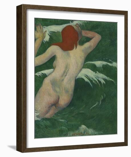 In The Waves (Dans Les Vagues)-Paul Gauguin-Framed Giclee Print
