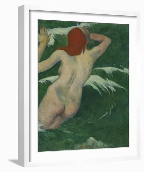 In The Waves (Dans Les Vagues)-Paul Gauguin-Framed Giclee Print