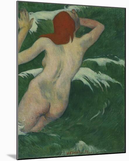 In The Waves (Dans Les Vagues)-Paul Gauguin-Mounted Giclee Print